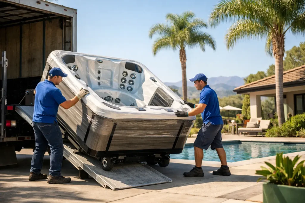 hot tub delivery guide for southern california