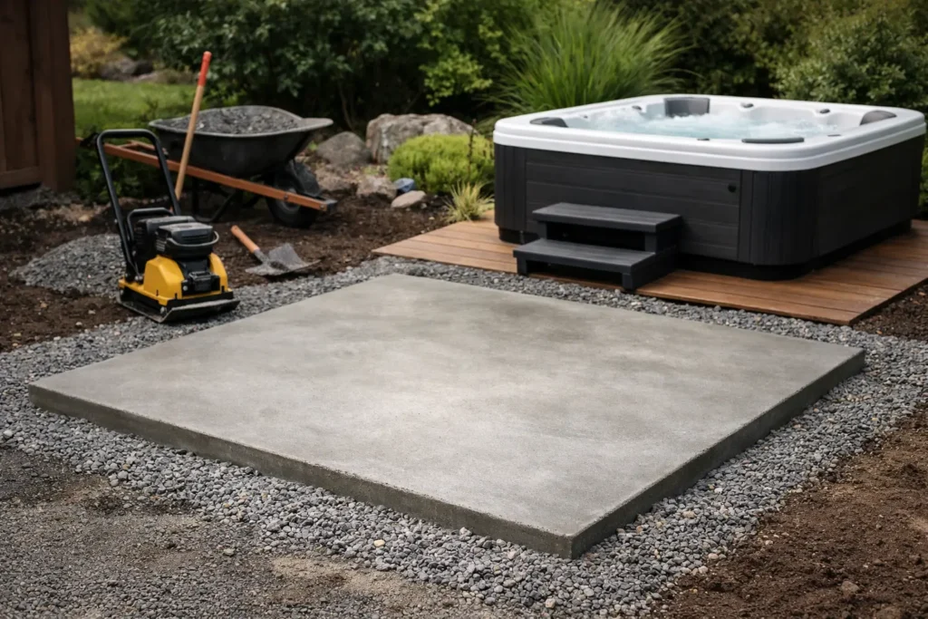 how to prepare a spa pad for a new hot tub