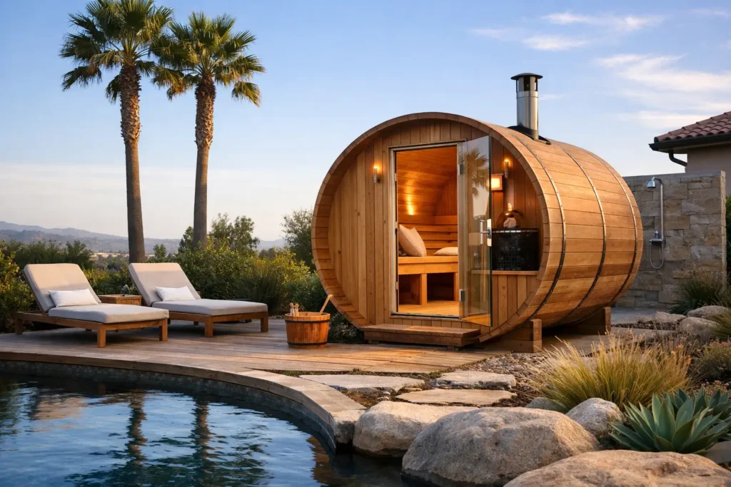 outdoor sauna installation for socal homes