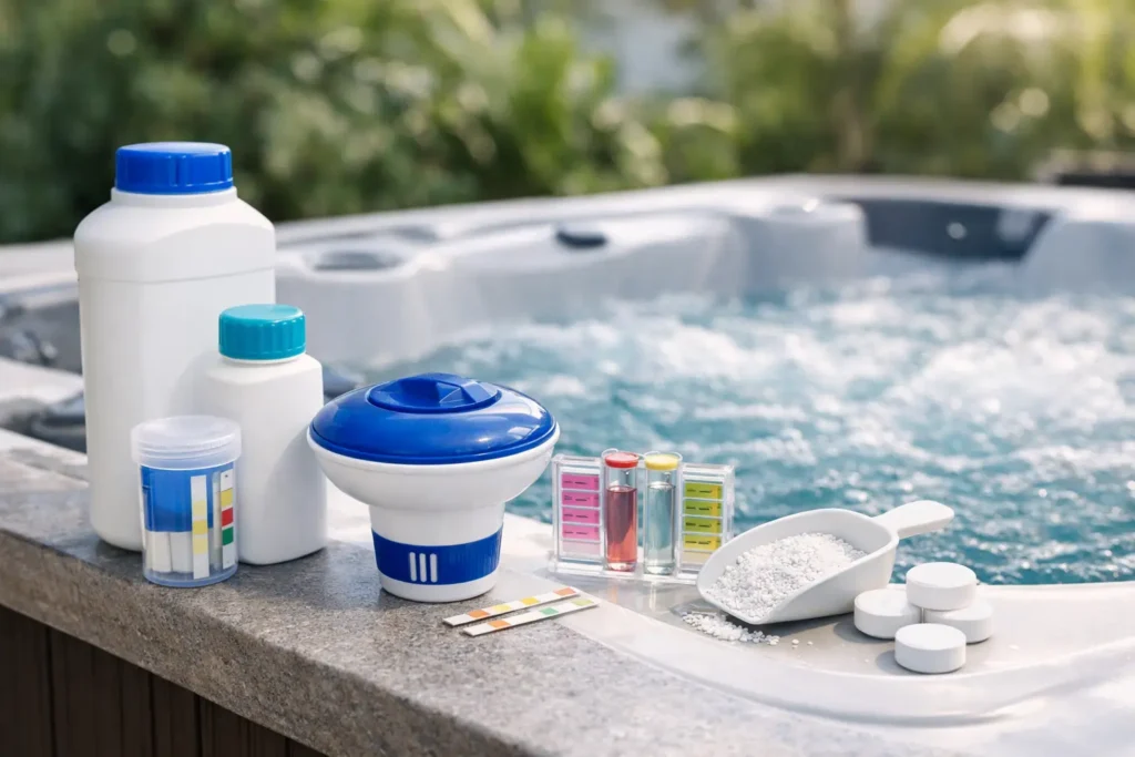 spa water chemicals: a simple care routine