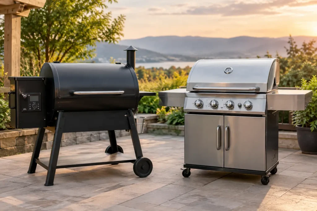 pellet versus gas grills for your backyard