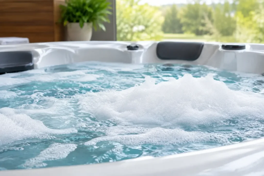 why does spa water foam? causes and fixes